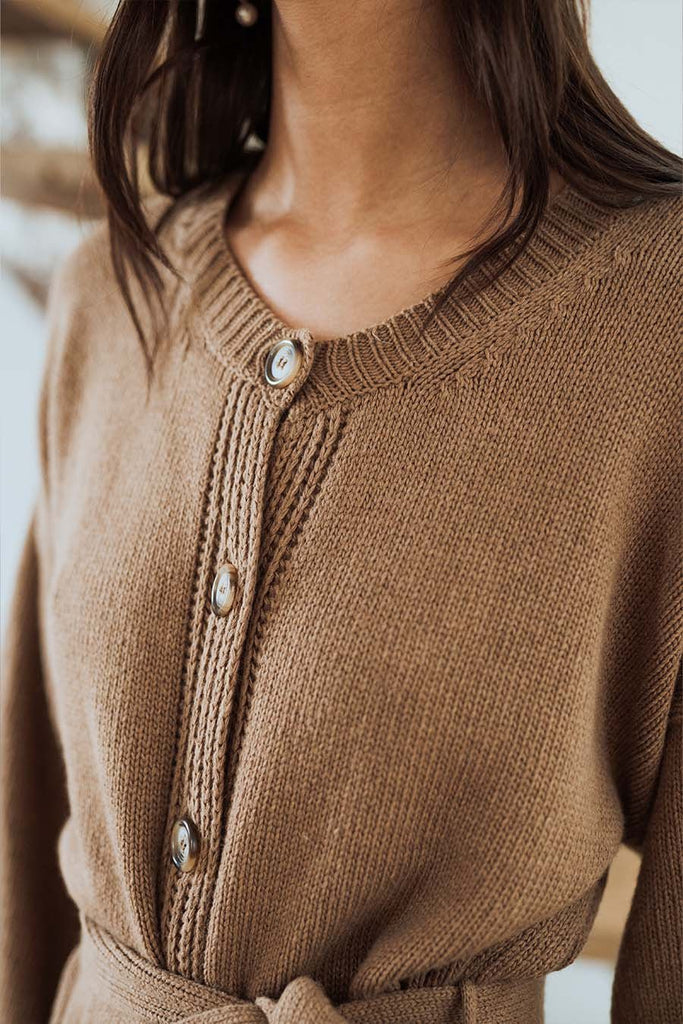 Robe Alyssa Camel - Saaj Paris - The Bradery
