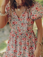 Robe Bimba Fleurie - Rose