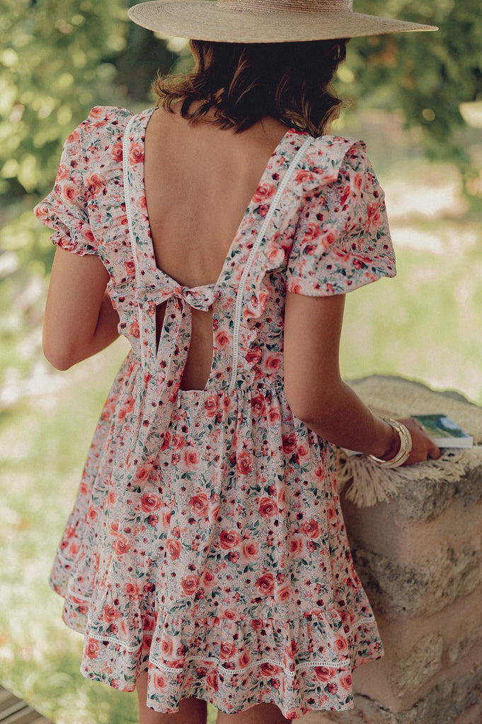 Robe Bimba Fleurie - Rose
