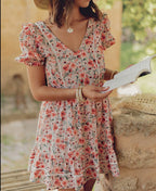 Robe Bimba Fleurie - Rose
