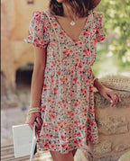 Robe Bimba Fleurie - Rose