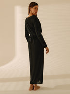 Kimono Long Black Glitter