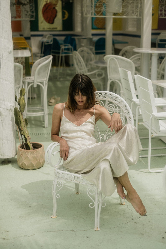 Robe Brigitte - Lame - Plume Paris - The Bradery
