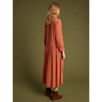 Robe-Chemise Longue - Brique - Femme ROBES Cyrillus