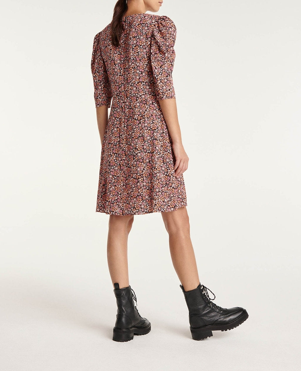 The Kooples - Robe Courte Imprimée Épaules Froncées - Femme