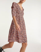 The Kooples - Robe Courte Imprimée Épaules Froncées - Femme