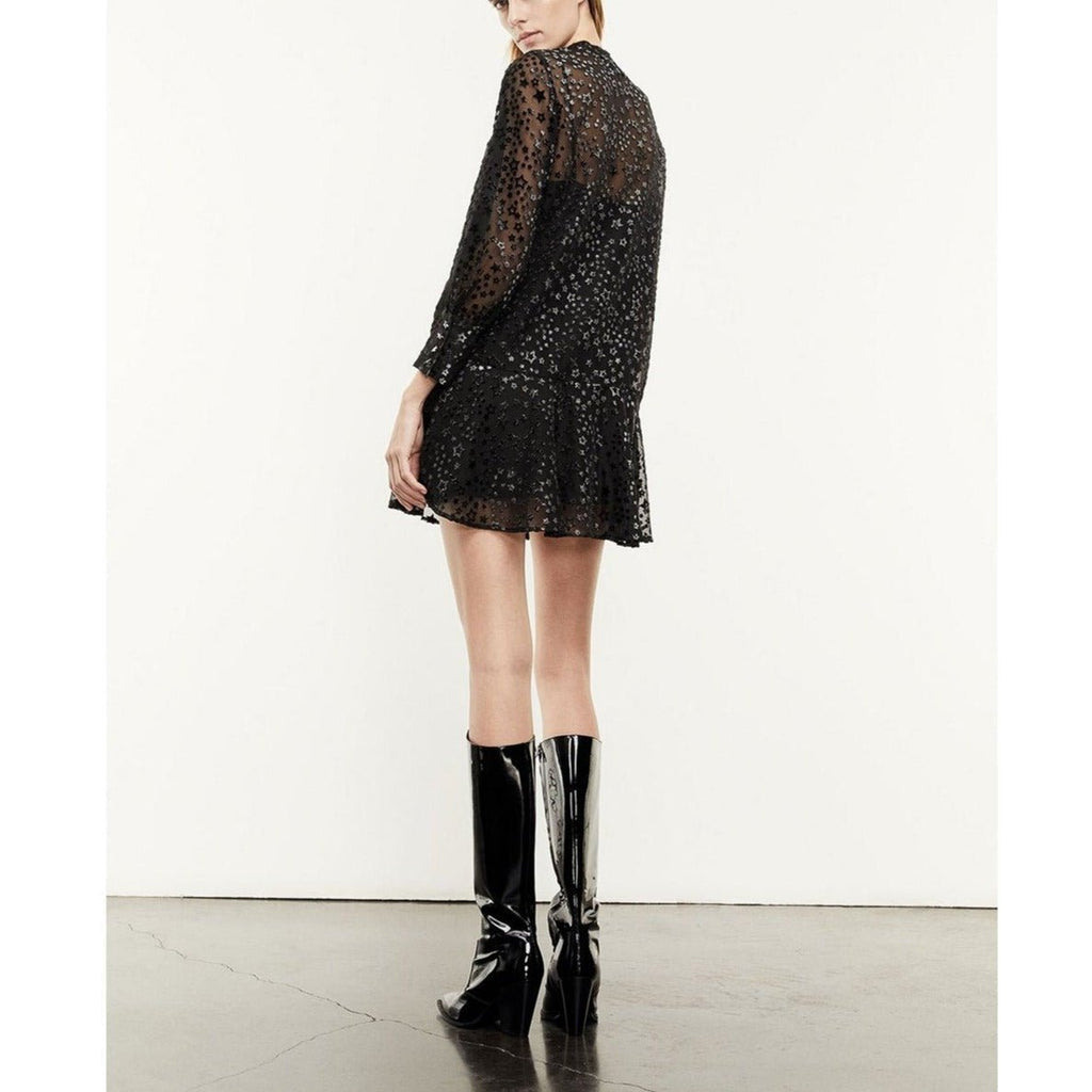 Robe Courte Noire À Imprimé Étoilé - Femme - The Kooples - The Bradery