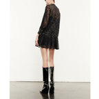 Robe Courte Noire À Imprimé Étoilé - Femme - The Kooples - The Bradery