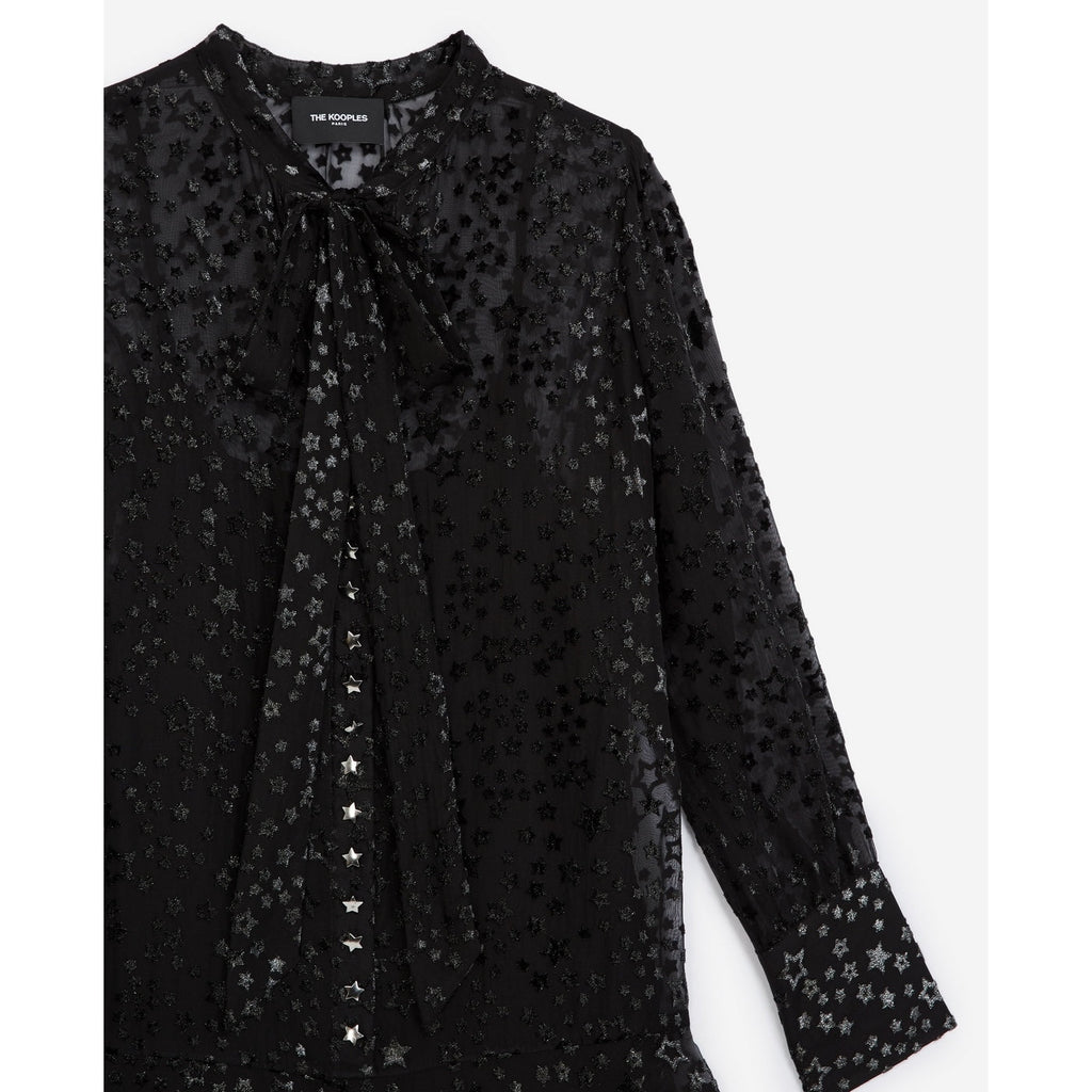 Robe Courte Noire À Imprimé Étoilé - Femme - The Kooples - The Bradery