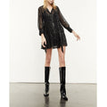 Robe Courte Noire À Imprimé Étoilé - Femme - The Kooples - The Bradery