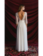 Robe De Mariée Joséphine Avec Traine - Blanc