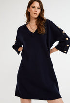 Robe En Maille Miprima - Marine - Claudie Pierlot - The Bradery