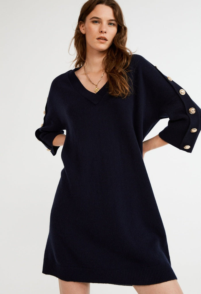 Robe En Maille Miprima - Marine - Claudie Pierlot - The Bradery