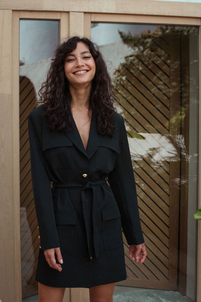 Robe Enza - Black - Plume Paris - The Bradery