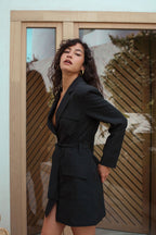 Robe Enza - Black - Plume Paris - The Bradery