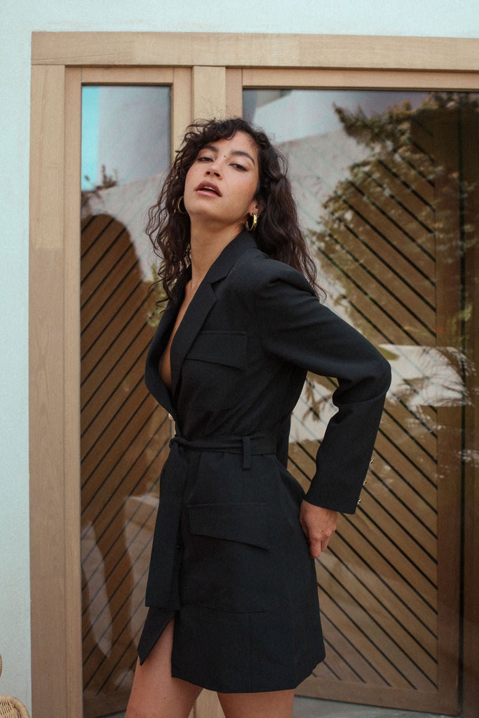 Robe Enza - Black - Plume Paris - The Bradery