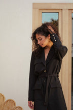 Robe Enza - Black - Plume Paris - The Bradery