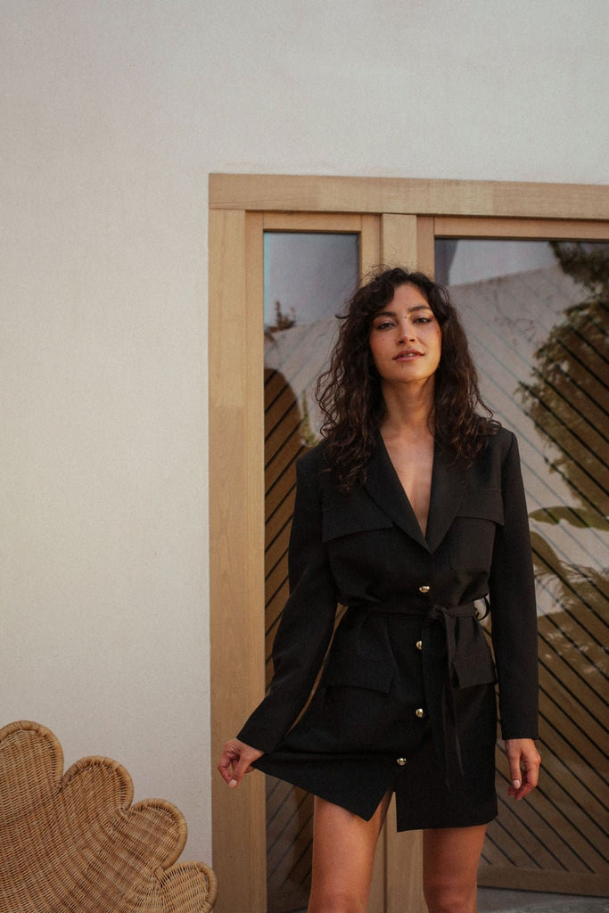 Robe Enza - Black - Plume Paris - The Bradery