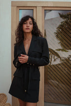Robe Enza - Black - Plume Paris - The Bradery