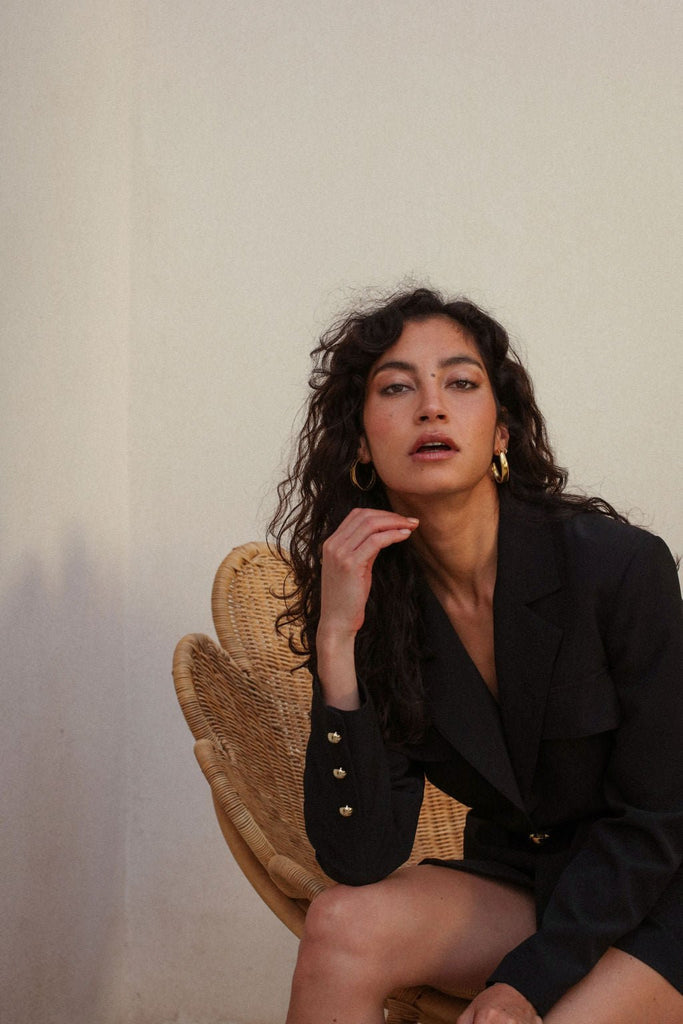 Robe Enza - Black - Plume Paris - The Bradery