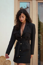 Robe Enza - Black - Plume Paris - The Bradery