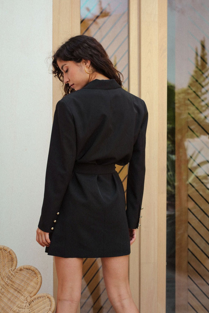 Robe Enza - Black - Plume Paris - The Bradery