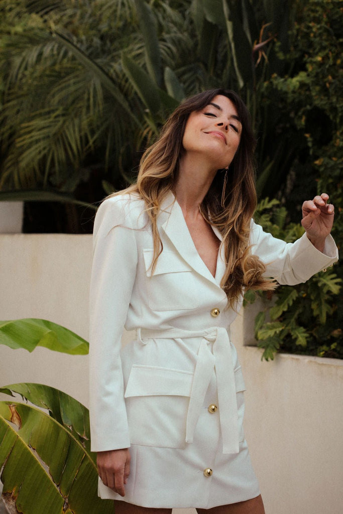 Robe Enza - Écru - Plume Paris - The Bradery