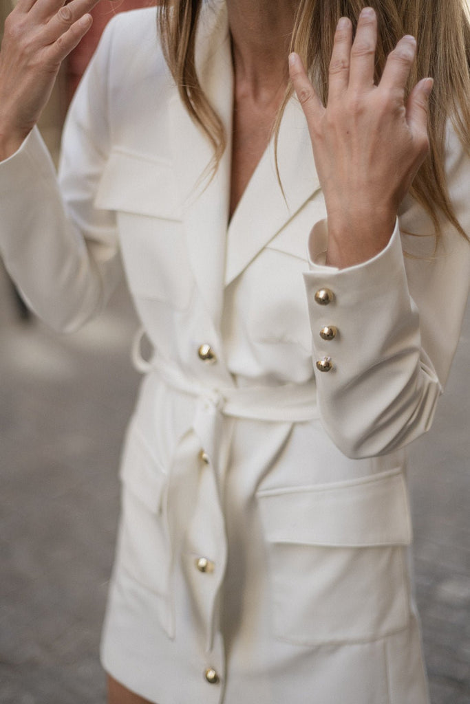 Robe Enza - Écru - Plume Paris - The Bradery