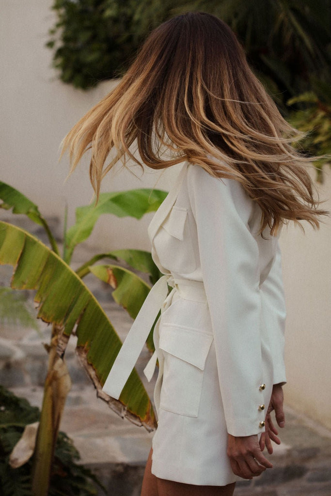 Robe Enza - Écru - Plume Paris - The Bradery