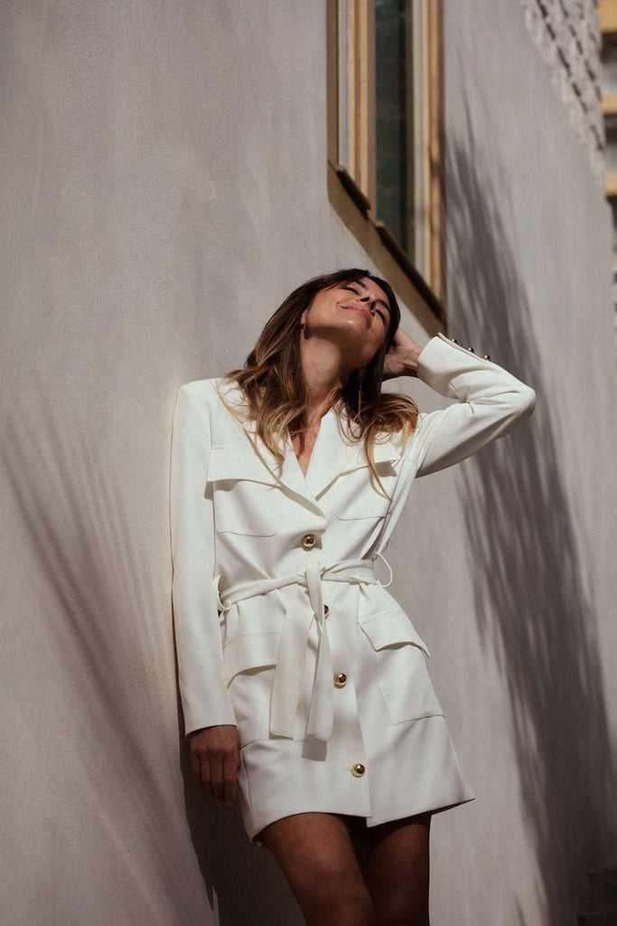 Robe Enza - Écru - Plume Paris - The Bradery