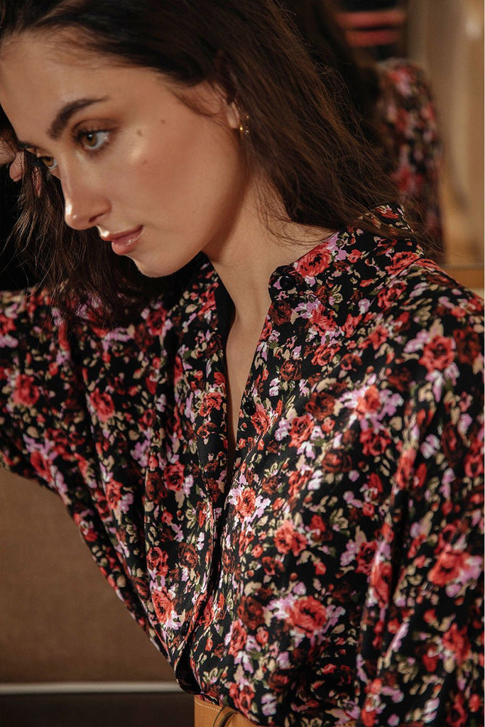 Robe Lison Fleur Rouge - Saaj Paris - The Bradery