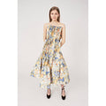 Robe Longue Motif Floral All Over - Fleurs Ikat