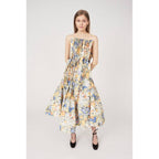 Robe Longue Motif Floral All Over - Fleurs Ikat