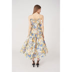 Robe Longue Motif Floral All Over - Fleurs Ikat
