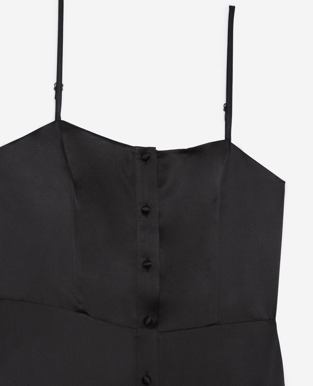 The Kooples - Robe Longue Noire Sans Manches Boutonnée - Femme