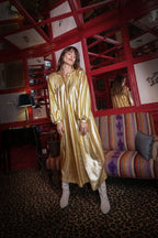 Robe Longue Penelope - Gold - Plume Paris - The Bradery