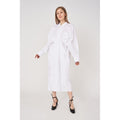 Robe Longue Popeline De Coton - Blanc