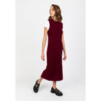 Robe Longue Sans Manche Orlaith Burgundy, 100% Cachemire, 2 Fils, 1-1 Cardigan, 296Gr - Femme - Perfect Cashmere - The Bradery
