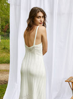 Robe En Maille Cerise - White