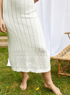 Robe En Maille Cerise - White