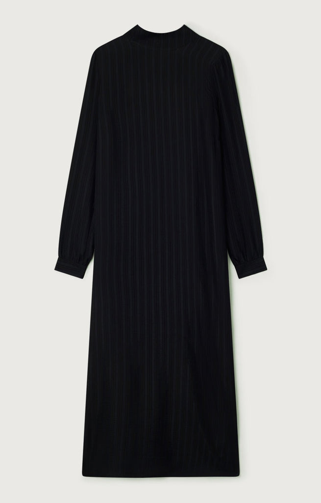 Robe Manches Longues Col Montant Dagrock - Noir - Femme - American Vintage - The Bradery