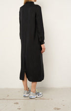 Robe Manches Longues Col Montant Dagrock - Noir - Femme - American Vintage - The Bradery