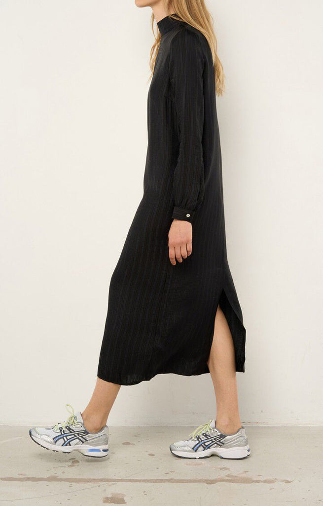 Robe Manches Longues Col Montant Dagrock - Noir - Femme - American Vintage - The Bradery