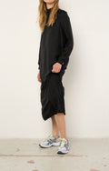Robe Manches Longues Col Montant Dagrock - Noir - Femme - American Vintage - The Bradery