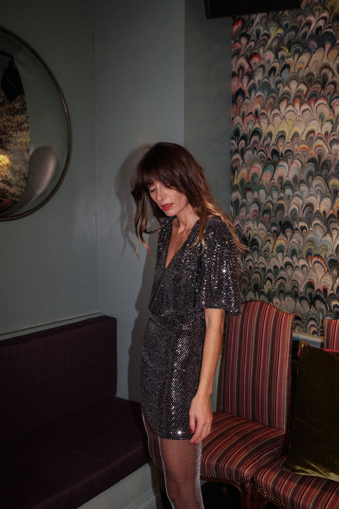 Robe Marnie - Paillettes - Plume Paris - The Bradery