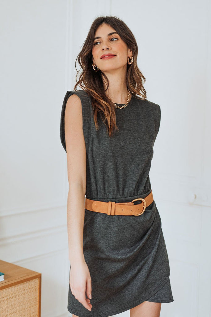 Robe Ninon Gris Chiné - Saaj Paris - The Bradery