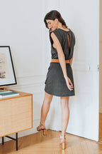 Robe Ninon Gris Chiné - Saaj Paris - The Bradery