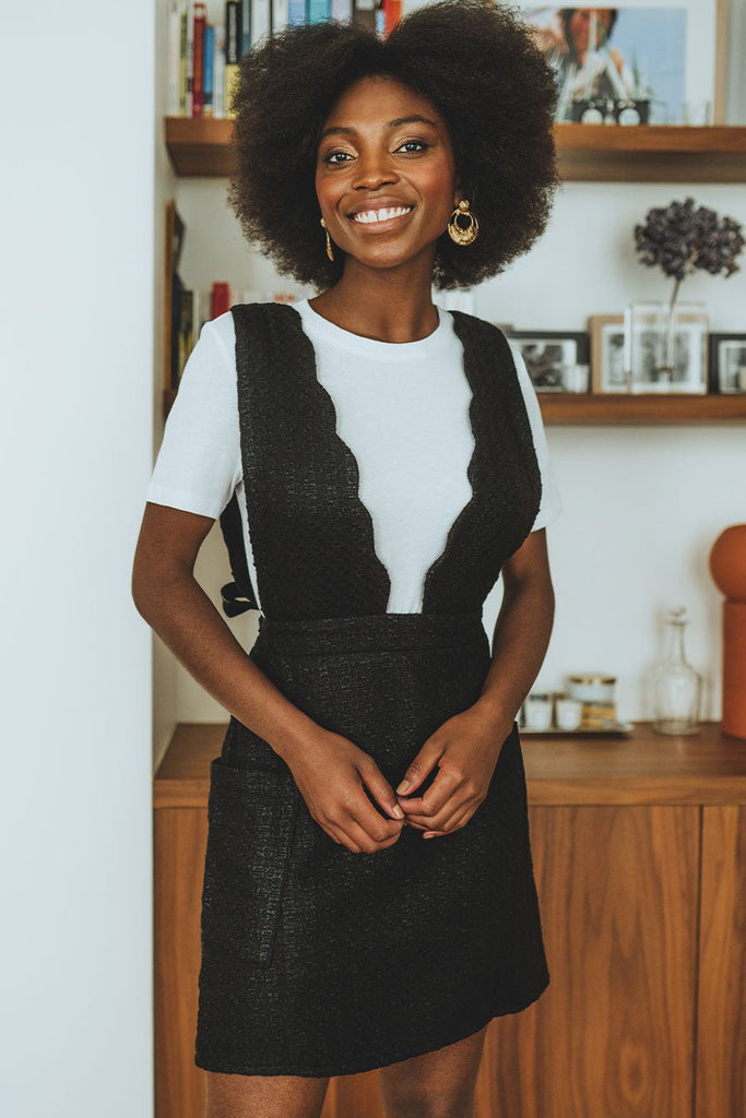 Robe Nora Tweed Noir - Saaj Paris - The Bradery