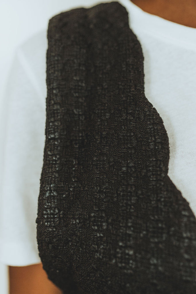 Robe Nora Tweed Noir - Saaj Paris - The Bradery