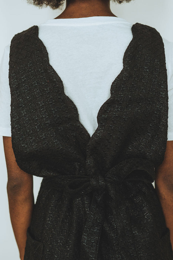 Robe Nora Tweed Noir - Saaj Paris - The Bradery